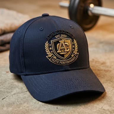 Cap with embroidered logo