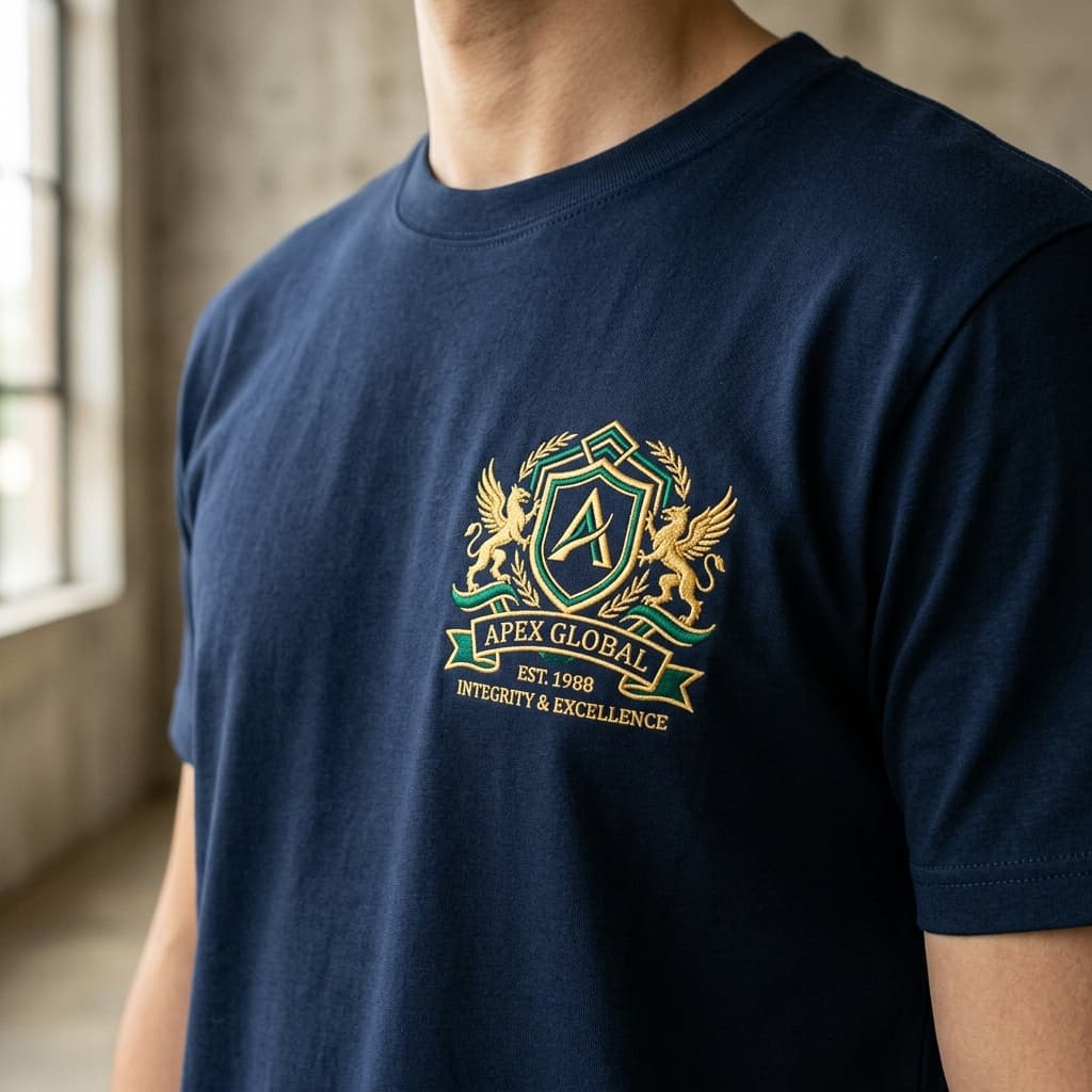 Logo embroidery example
